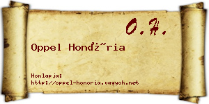 Oppel Honória névjegykártya